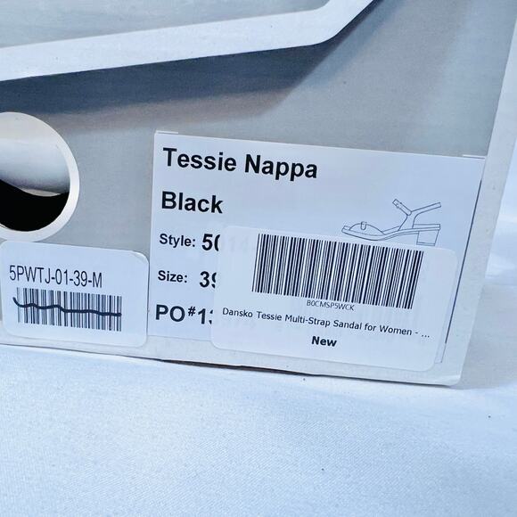 Dansko Tessie Napa Multi-Strap Sandal Black Women 8.5 EU 39 New with Box - Picture 10 of 10